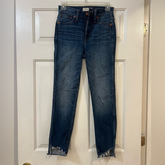 Madewell Denim - Madewell 10" High-Rise Skinny Jeans Size 24 Cutout Tulip Hem Edition Stretchy